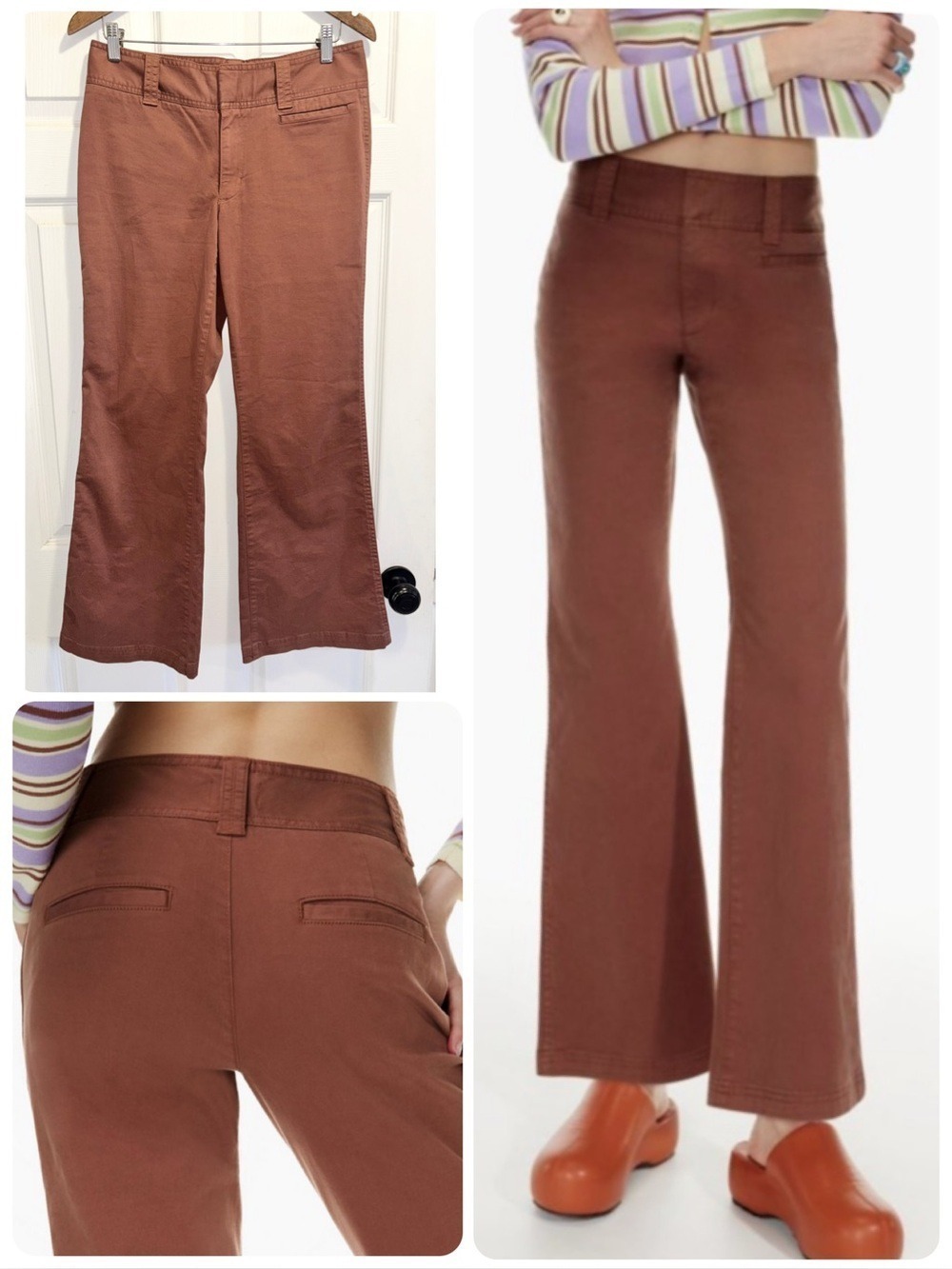 Aritzia Sunday Best Wilson Pants EPICUREAN Brown Bootcut Mid Rise Size 8